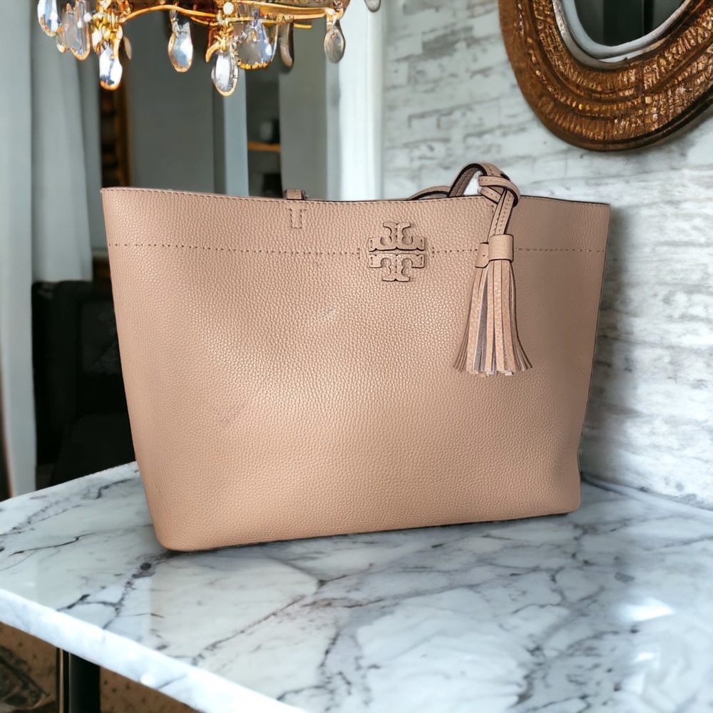 TORY BURCH
McGraw Leather Tote - Devon Sand
42200-288 - Picture 1 of 9